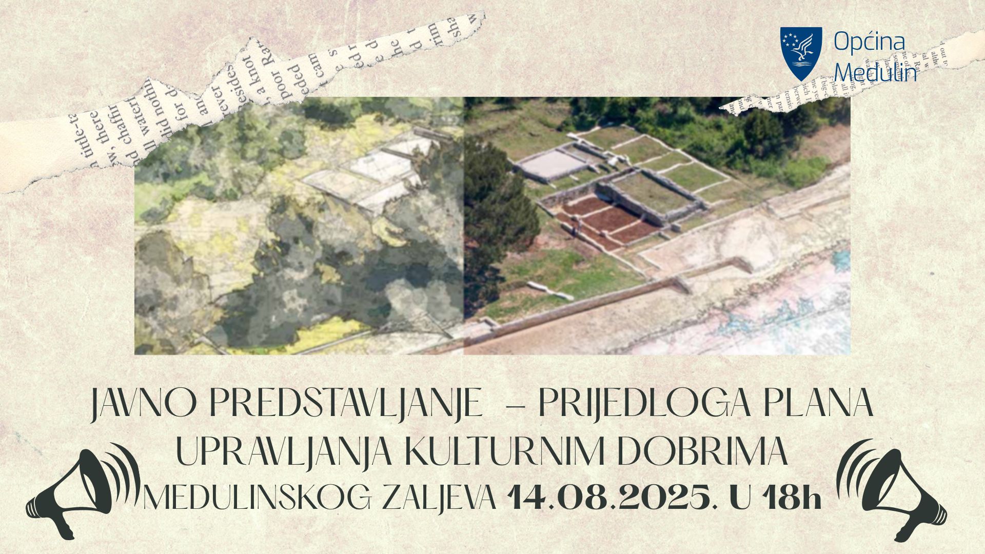 Poziv na javno predstavljanje prijedloga Plana upravljanja kulturnim dobrima Medulinskog zaljeva